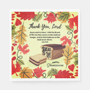 Serviette En Papier PAIN DE VIE Bon thanksgiving Papier Napkin
