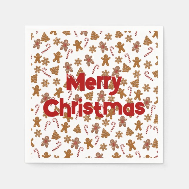 Serviette En Papier Pain d'épices Cookies et Sucres de canne (Devant)