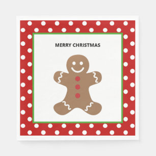 Serviette En Papier Pain d'épices homme Noël personnalisées serviet