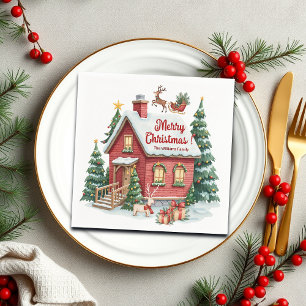 Serviette En Papier Pain d'épices Maison rennes Fir Trees