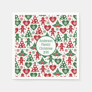 Serviette En Papier Pain d'épices, Naples de Noël