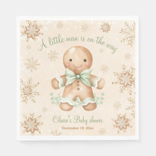 Serviette En Papier Pain d'épices Petit homme Baby shower de Noël