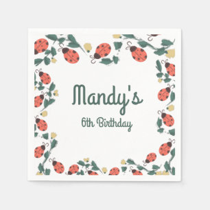 Serviette En Papier Painisier Bug Anniversaire Jardin Fête