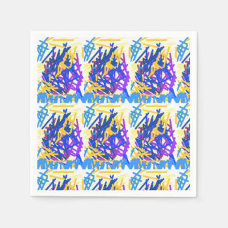 Serviette En Papier Paint Festive Abstrait moderne