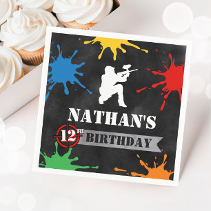 Serviette En Papier Paintball Splatter Anniversaire Garçons Ados