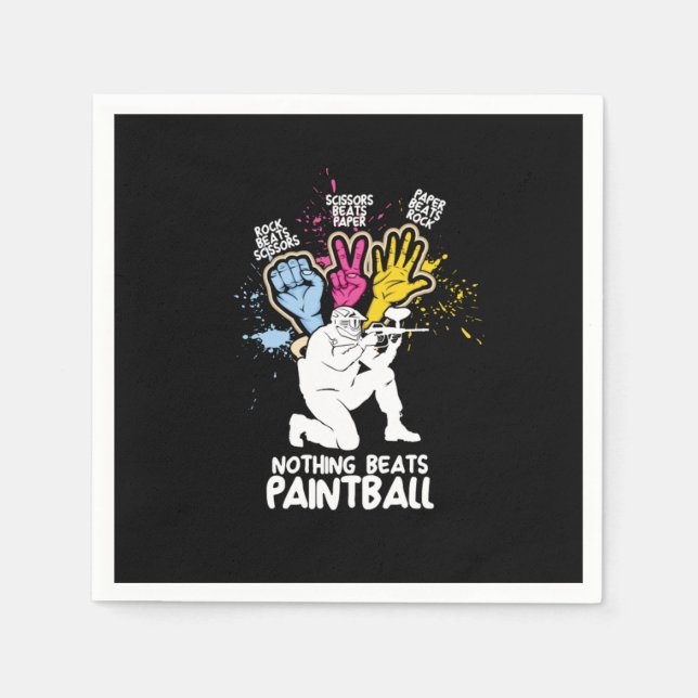 Serviette En Papier Paintballs Guns Extreme Team Tir Sport Air Nous (Devant)