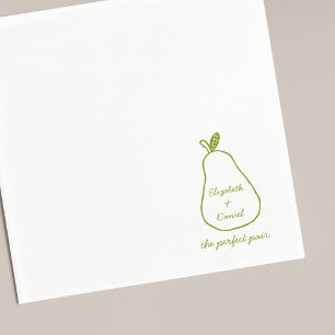 Serviette En Papier Paire parfaite - Paire chic Illustration Mariage m