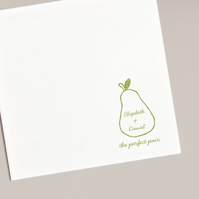 Serviette En Papier Paire parfaite - Paire chic Illustration Mariage m (Créateur téléchargé)