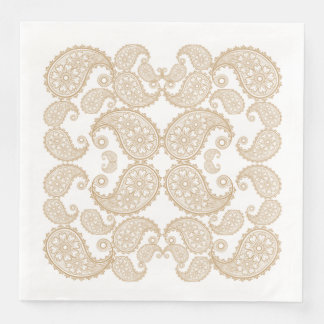 Serviette En Papier Paisley Floral Design