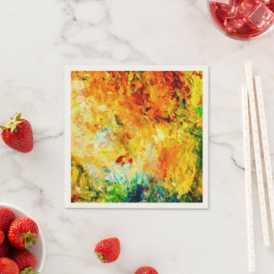 Serviette En Papier Palette Artiste Colorée