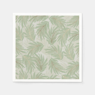 Serviette En Papier Palm Frances Gold vert