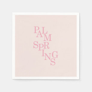 Serviette En Papier Palm Springs rose pâle