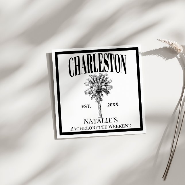 Serviette En Papier Palmier Luxueux Charleston Coastal Enterrement de  (Créateur téléchargé)