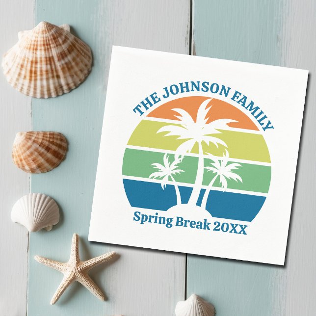 Serviette En Papier Palmiers de fête des îles tropicales sur mesure (Créateur téléchargé)
