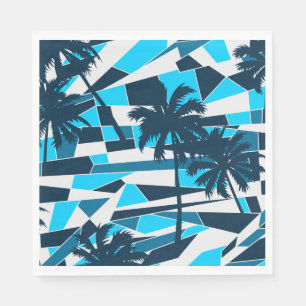 Serviette En Papier palmiers surfs Abstraits