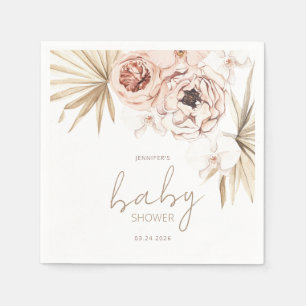 Serviette En Papier Pampas Grass Boho Baby shower bohème
