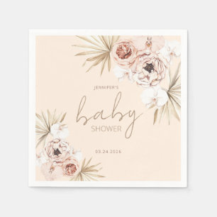 Serviette En Papier Pampas Grass Boho Baby shower bohème