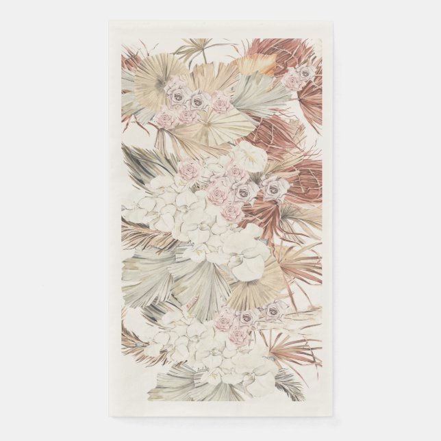 Serviette En Papier Pampas Mariage de la jungle tropicale de l'herbe (Devant)