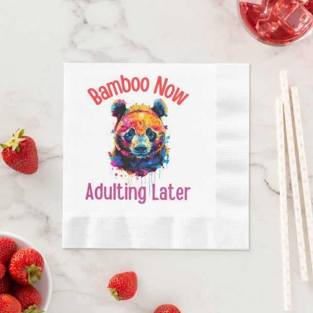 Serviette En Papier Panda (En situation)