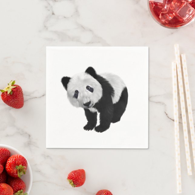 Serviette En Papier Panda Cub (En situation)