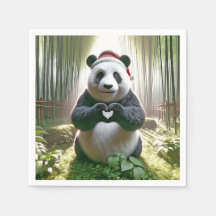 Panda de Noël en plein coeur