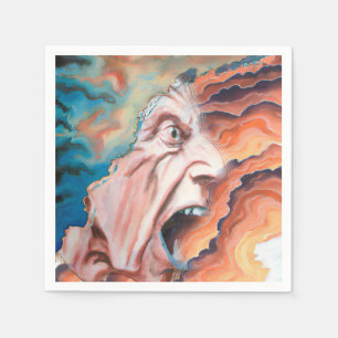 Serviette En Papier Panic Waves peinture à l'huile