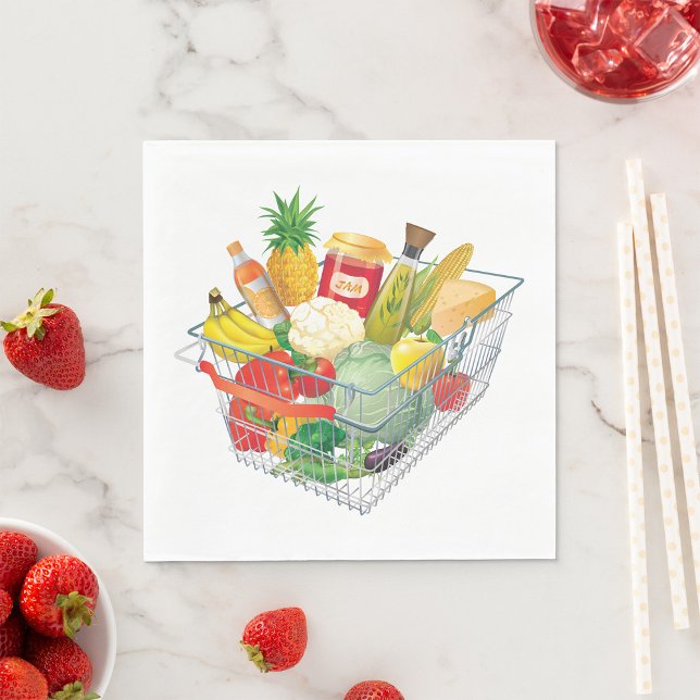 Serviette En Papier Panier d'achat supermarché (Créateur téléchargé)