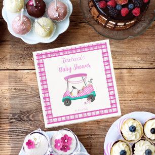Serviette En Papier Panier De Golf Rose Avec Baby shower De Fourniture