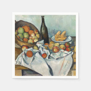 Serviette En Papier Panier de pommes Still Life Cezanne Peinture Art