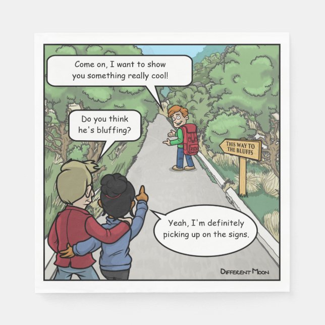 Serviette En Papier Paniers de fête Funny Bluffant (Devant)