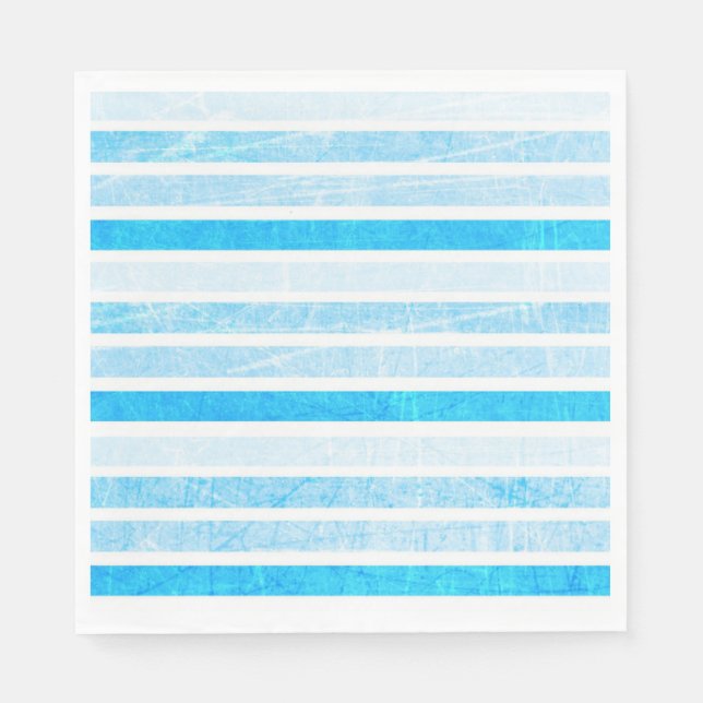 Serviette En Papier Paniers-repas en papier rayé bleu cracké (Devant)