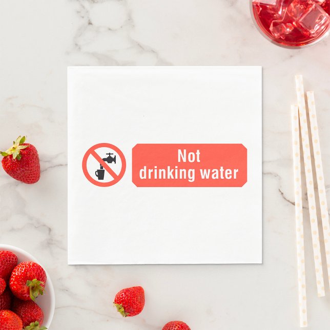 Serviette En Papier Panneau de sécurité pour eau non potable (Créateur téléchargé)