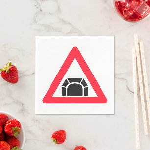 Serviette En Papier Panneau de signalisation de tunnel Symbole de la c