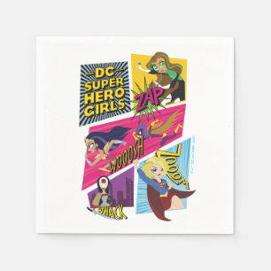 Serviette En Papier Panneaux d'action pour filles Super Hero DC