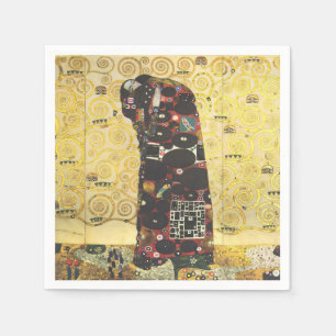 Serviette En Papier Panorama de l'Arbre de Vie de Gustav Klimt vintage