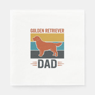 Serviette En Papier Papa Golden Retriever Conception Vectorielle pour