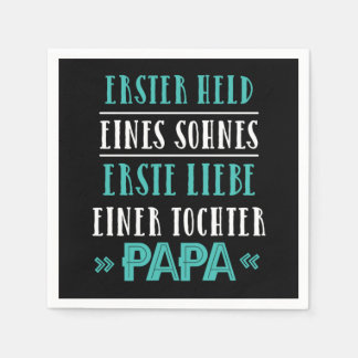 Serviette En Papier Papa Held Vater Vatertag Vaterschaft Geschenk