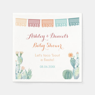 Serviette En Papier Papel Picado Cactus Mexicaine Thème Douche Party