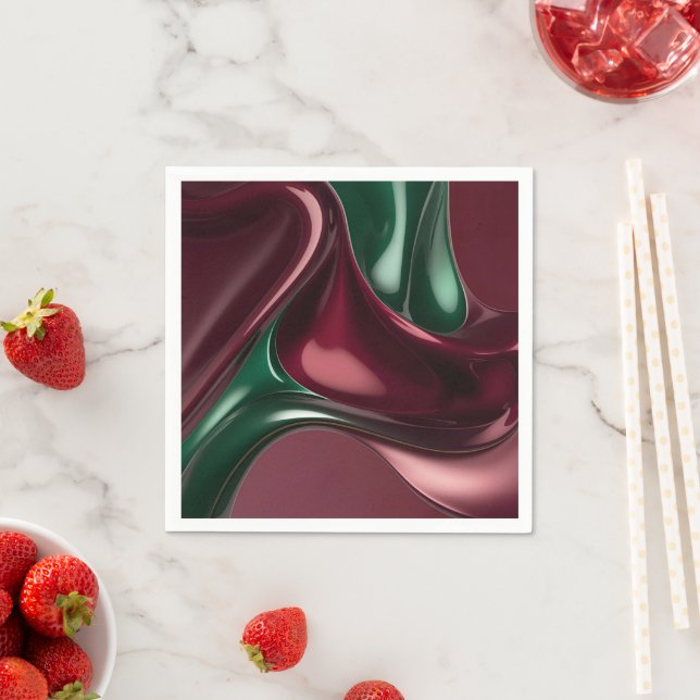 Serviette En Papier Paper cocktail napkin in stylish graphic (En situation)