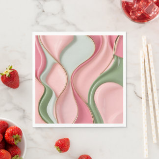 Serviette En Papier Paper luncheon napkin in stylish graphic