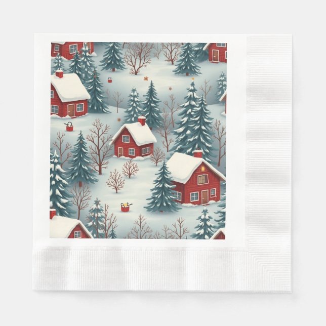 Serviette En Papier Paper Napkin(winter) (Devant)
