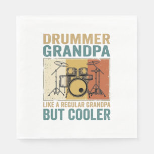Serviette En Papier Papi Batteur Comme un Papi Normal Mais Plus Cool