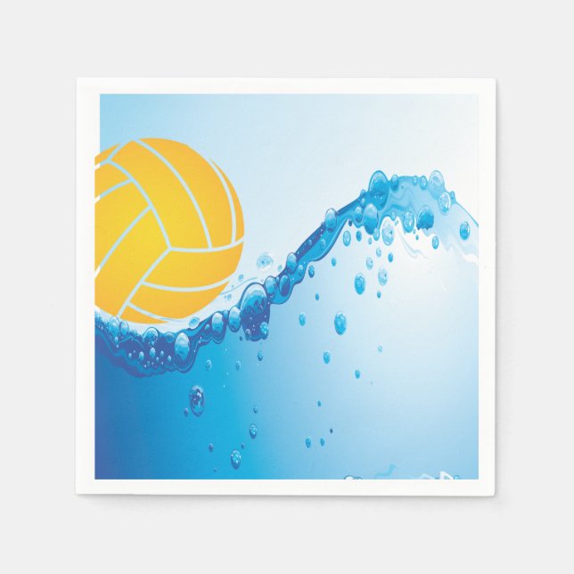Serviette En Papier Papier à bulles Water Polo (Devant)