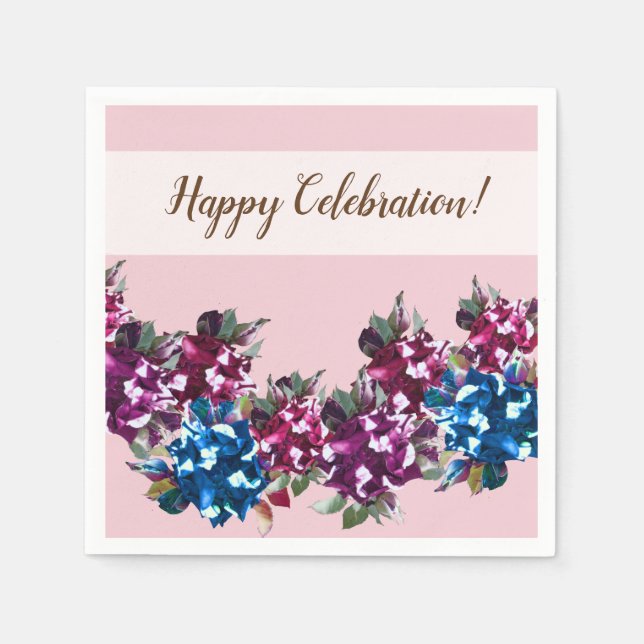 Serviette En Papier Papier à cocktail floral (Devant)