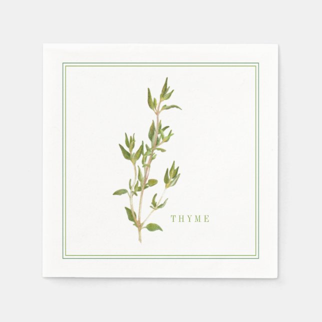 Serviette En Papier Papier à cocktails standard THYME FRAIS serviettes (Devant)