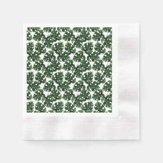 Serviette En Papier Papier à eau de Monstera motif cocktail serviette