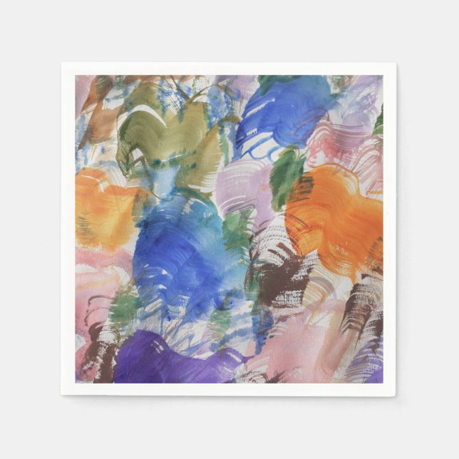 Serviette En Papier Papier à éclaboussure couleur Napkin (Devant)