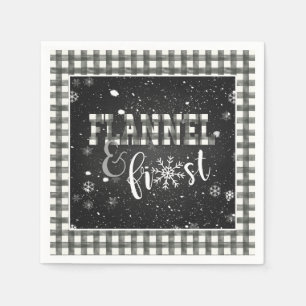 Serviette En Papier Papier à flanelle et givre - Blanc - Neige