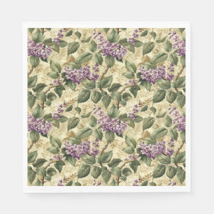 Serviette En Papier Papier à pâte fleurie violet Lilac serviettes de t