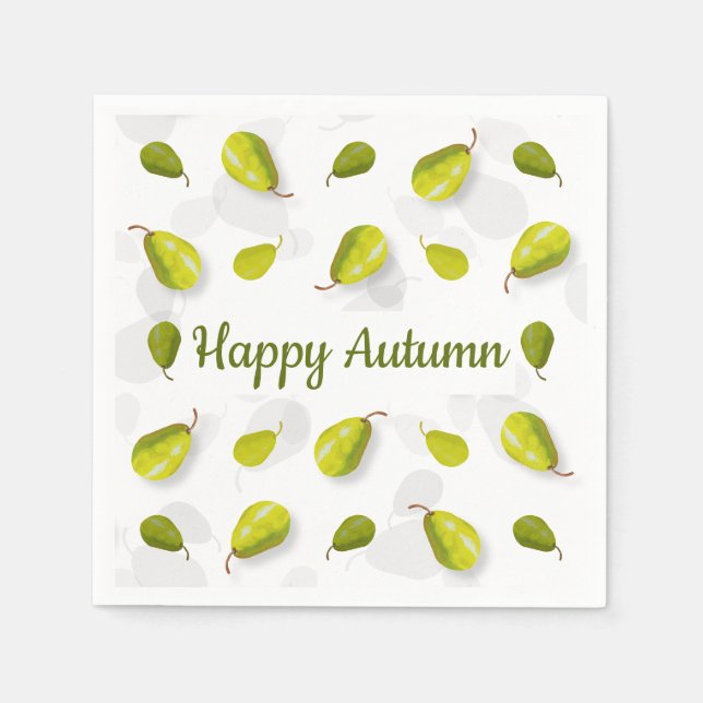 Serviette En Papier Papier à poires (Devant)